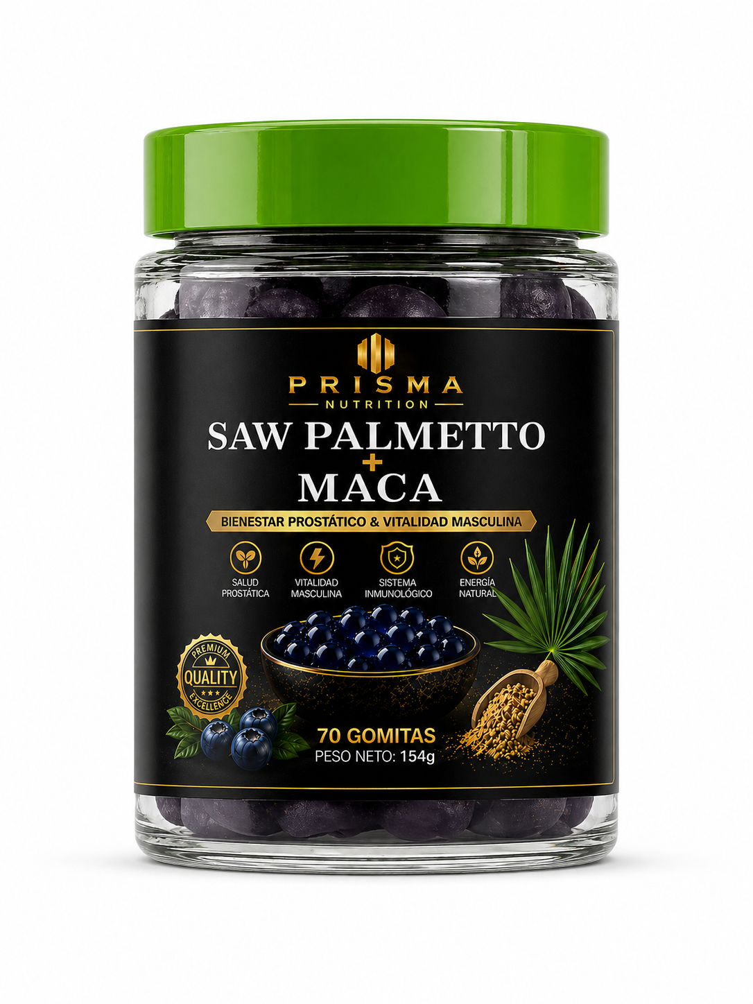 GOMITAS DE SAW PALMETTO+MACA PRIME 70UN - PRISMA NUTRITION